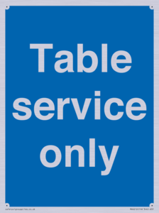 Table service only